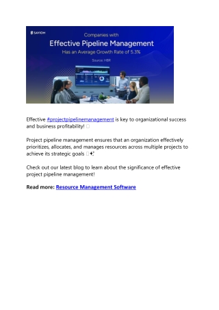 effective projectpipelinemanagement