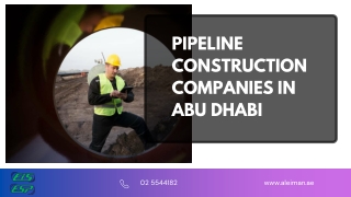 pipeline construction companies in abu dhabi PDF