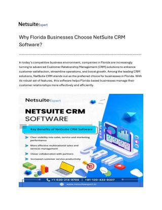 Why Florida Businesses Choose NetSuite CRM Software