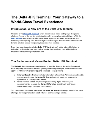 the delta jfk terminal your gateway to a world