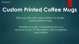 Custom Printed Coffee Mugs for Every Occasion