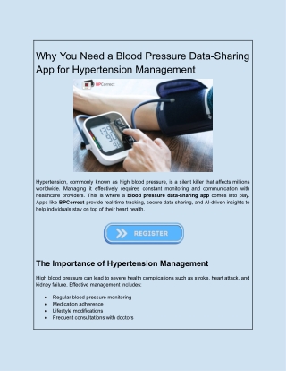 BPCorrect: The Smart Way to Track & Share Your Blood Pressure Data