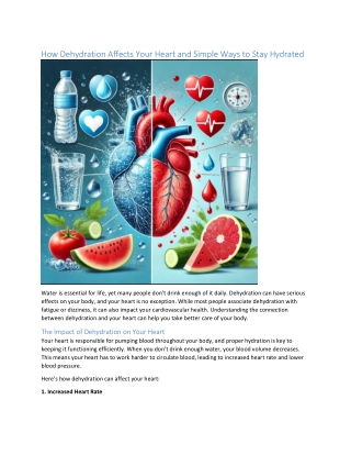 how dehydration affects your heart and simple