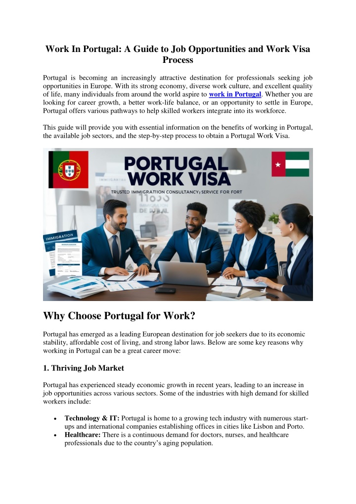 work in portugal a guide to job opportunities