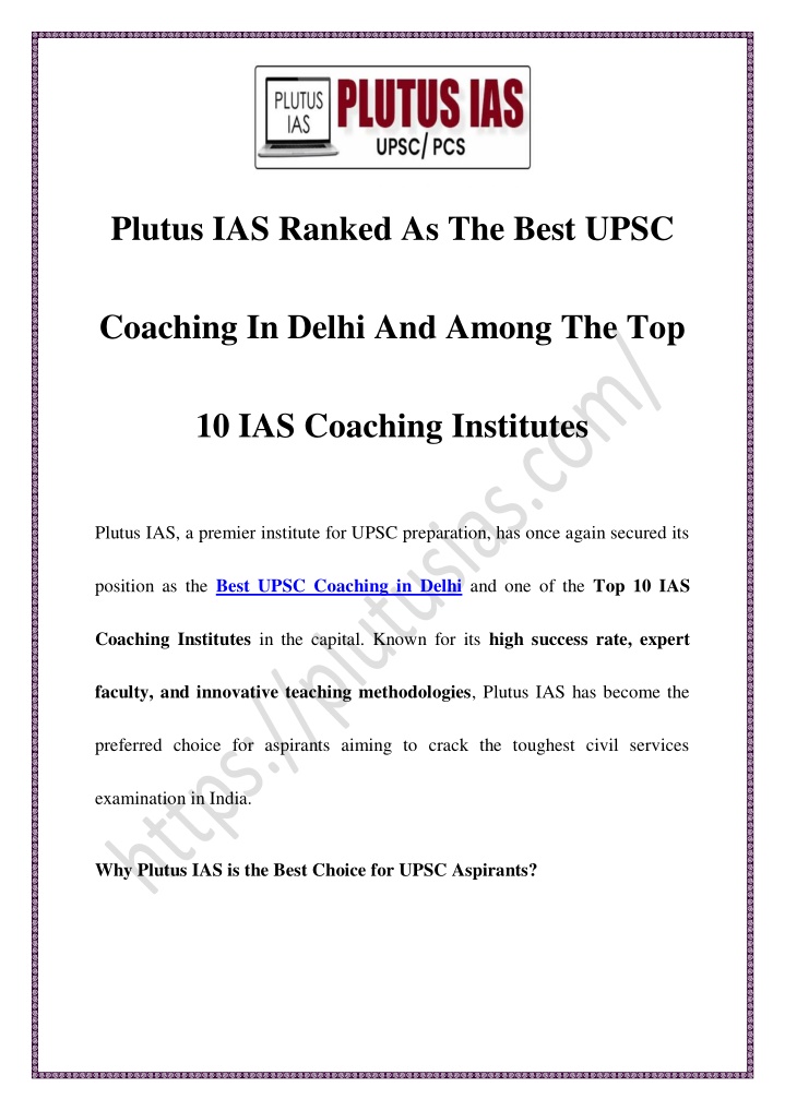 plutus ias ranked as the best upsc