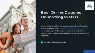 Best Online Couples Counseling In NYC to Revitalize Your Bond