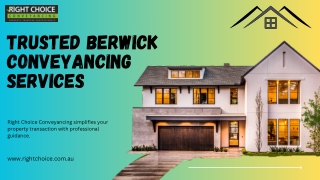 Reliable Berwick Conveyancing for Stress-Free Settlements