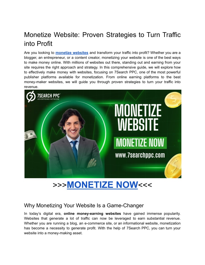 monetize website proven strategies to turn