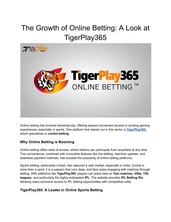 the growth of online betting a look