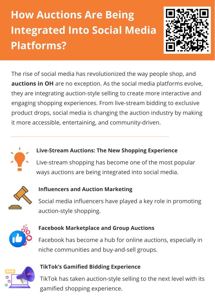 how auctions are being integrated into social