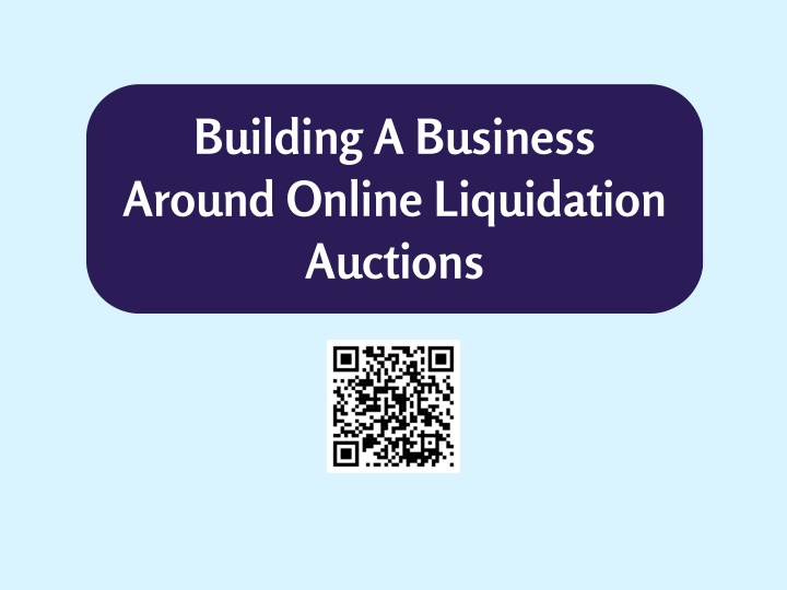 building a business around online liquidation