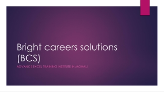 bright careers solutions bcs advance excel