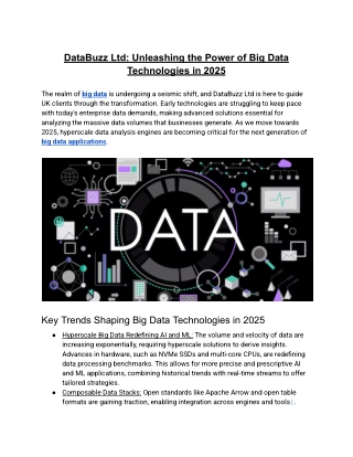 DataBuzz_Ltd_Unleashing_the_Power_of_Big_Data_Technologies_in_2025