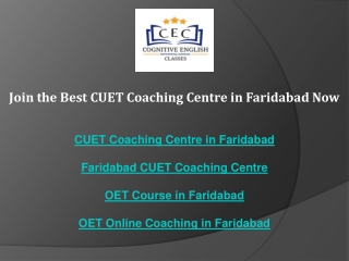 Join the Best CUET Coaching Centre in Faridabad Now