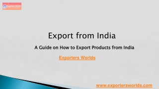 export from india