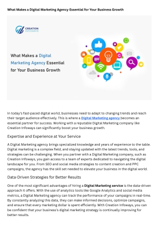 What Makes a Digital Marketing Agency Essential for Your Business Growth