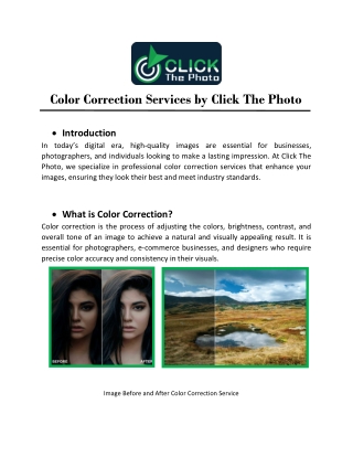 Color Correction Services by Click The Photo