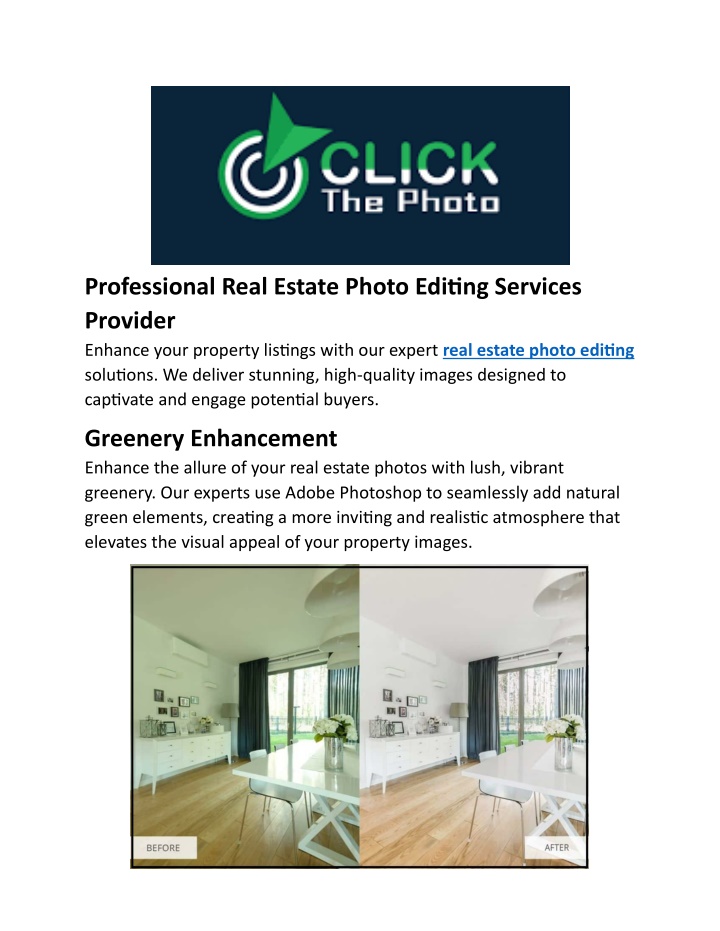 professional real estate photo editing services