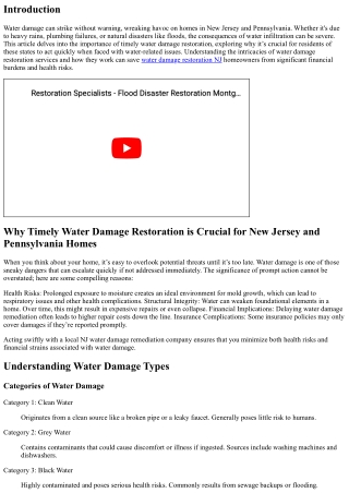 Why Timely Water Damage Restoration is Crucial for New Jersey and Pennsylvania H