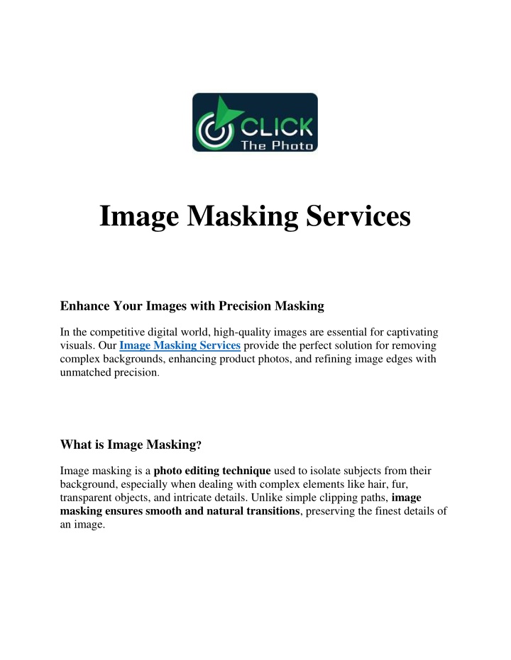 image masking services