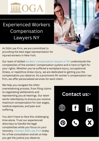 Experienced Workers Compensation Lawyers NY