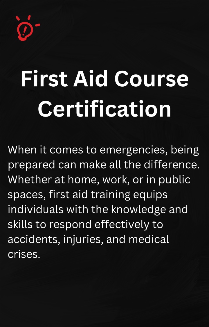 first aid course certification