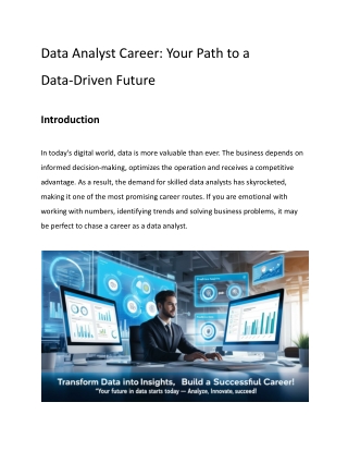 Data Analyst Career_ Your Path to a Data-Driven Future