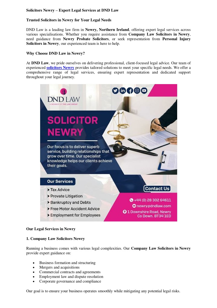 solicitors newry expert legal services at dnd law