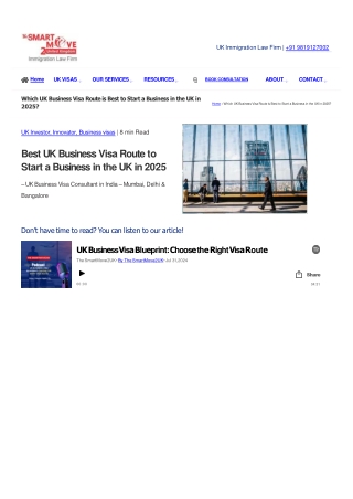 Best UK Business Visa Route to Start a Business in 2025