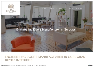 Leading Provider of High-Quality Engineering Doors in Gurugram