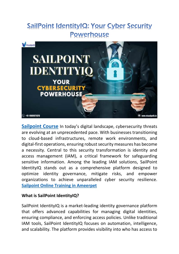 sailpoint course in today s digital landscape