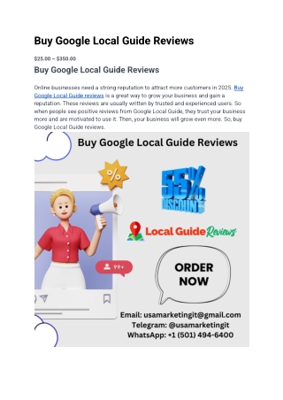buy google local guide reviews