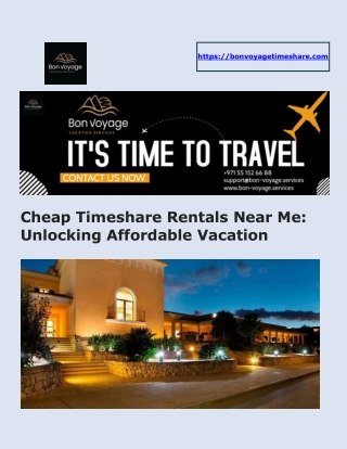Marriott Vacation Club Timeshares - Bon Voyage Vacation Services
