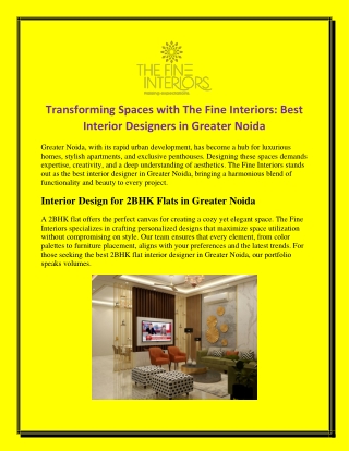 transforming spaces with the fine interiors best