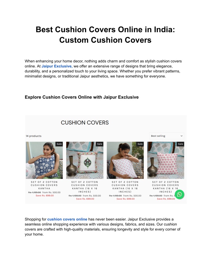 best cushion covers online in india custom