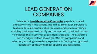 Lead Generation Companies _ Netvorker