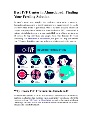 Best IVF Center in Ahmedabad_Finding Your Fertility Solution