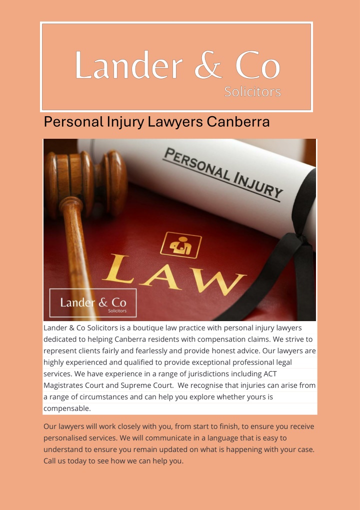 personal injury lawyers canberra