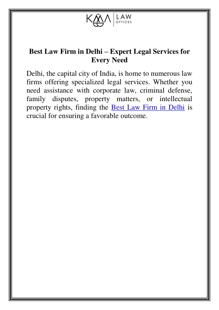 best law firm in delhi expert legal services