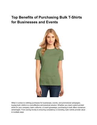 Bulk T Shirts: Your Ultimate Guide to Wholesale Tees