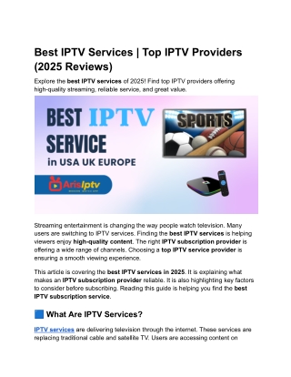 Best IPTV Services _ Top IPTV Providers (2025 Reviews)