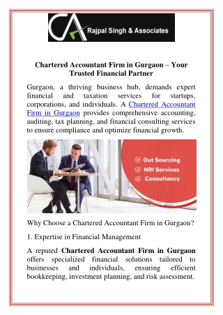 Chartered Accountant Firm in Gurgaon – Your Trusted Financial Partner (1)