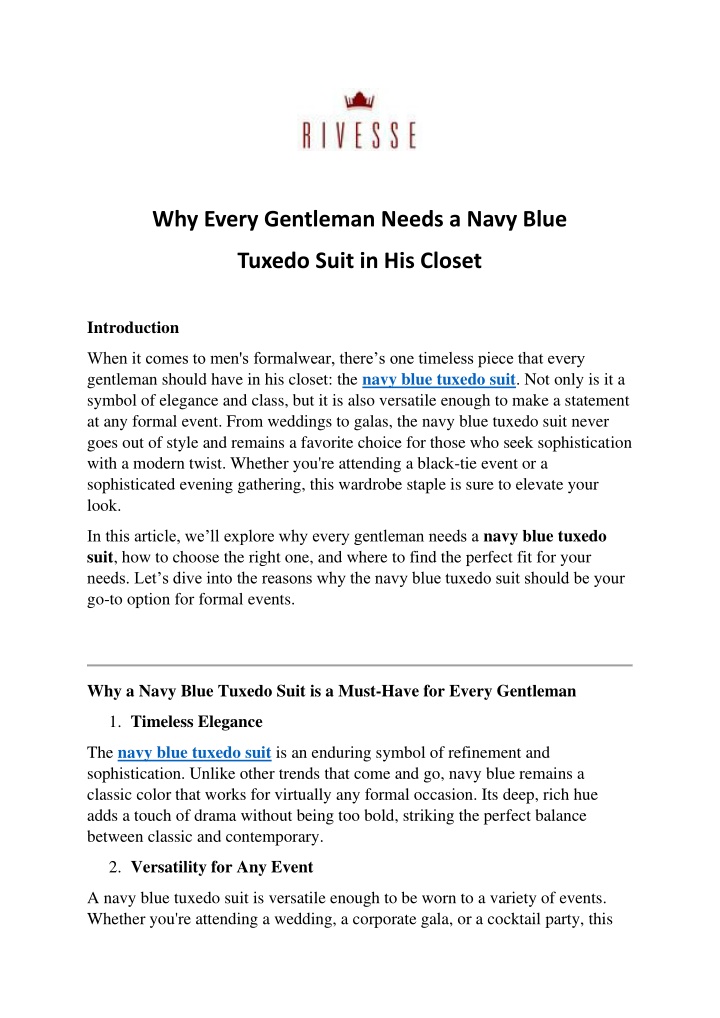 why every gentleman needs a navy blue