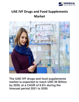 UAE IVF Drugs and Food Supplements Market