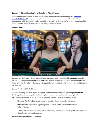 Quenbet Güncel Adres ile Bonus ve Kampanyaları Kaçırmayın