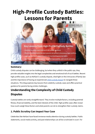 High-Profile Custody Battles_ Lessons for Parents