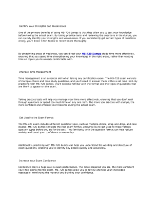 identify your strengths and weaknesses