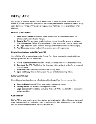 FikFap APK