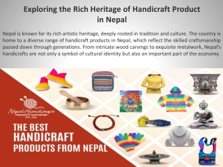 Exploring the Rich Heritage of Handicraft Product in Nepal