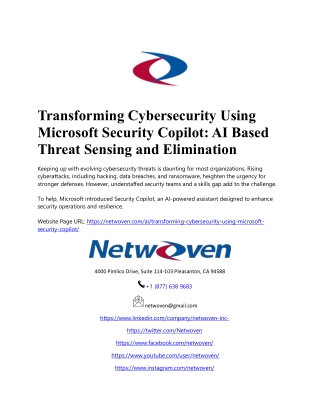 Transforming Cybersecurity Using Microsoft Security Copilot AI Based Threat Sensing and Elimination
